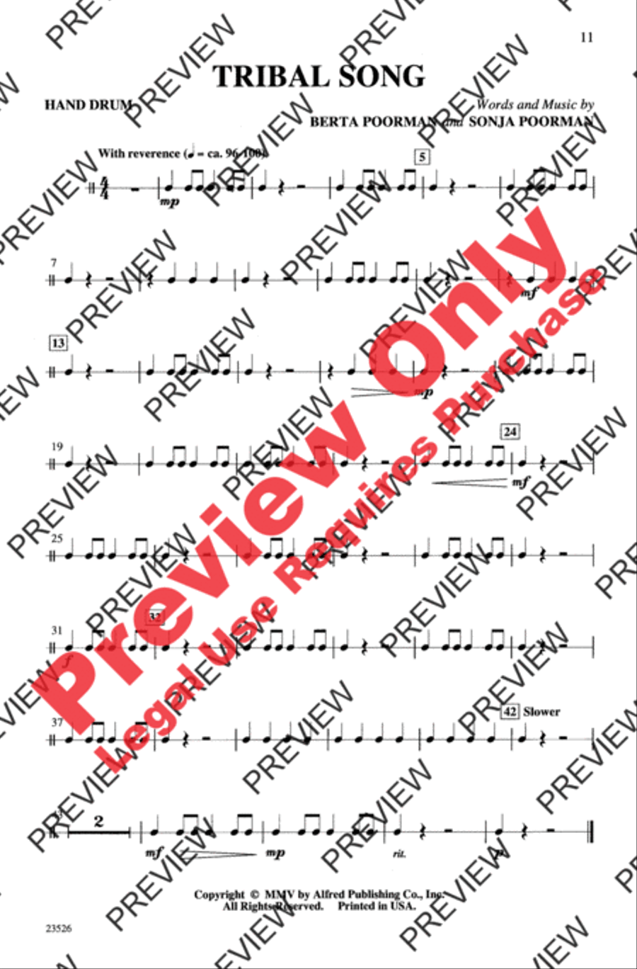 Tribal Song 2-Part scores gallery preview page 11