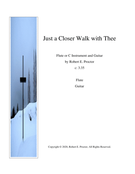Just a Closer Walk With Thee for Flute or C instrument and Guitar image number null