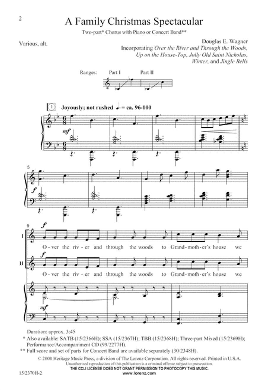 A Family Christmas Spectacular 2-Part scores gallery preview page 3