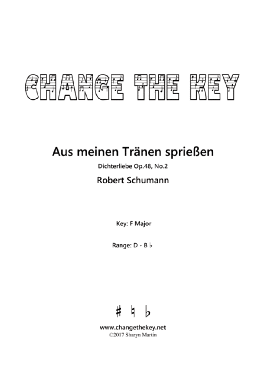 Aus meinen Tranen spriessen - F Major Voice Solo scores gallery preview page 1