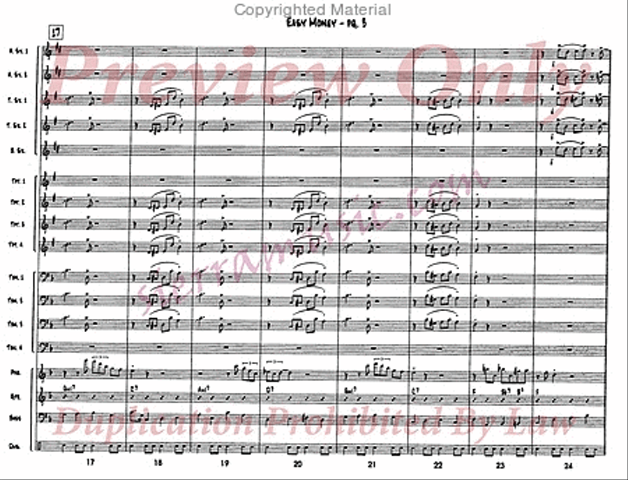 Easy Money Easy Money Big Band scores gallery preview page 4