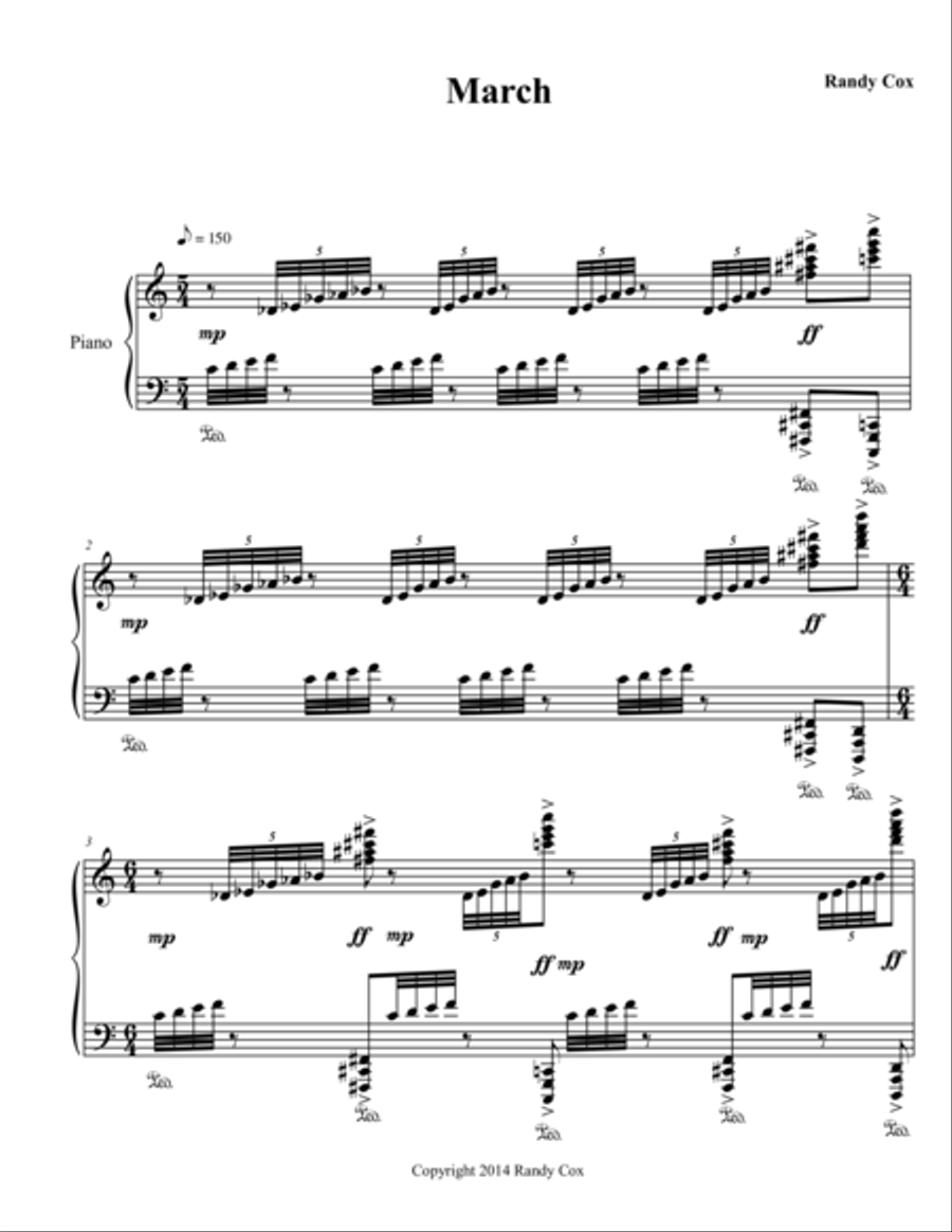 March (…and yet another blizzard) Piano Solo scores gallery preview page 1
