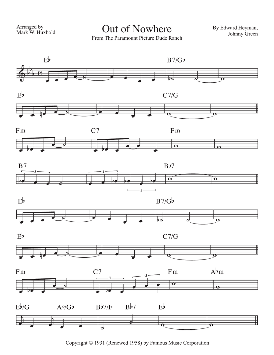 Out Of Nowhere Piano scores gallery preview page 2
