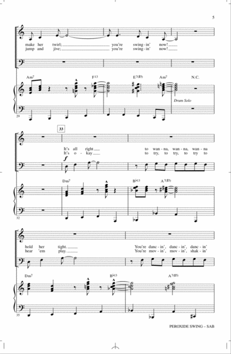 Peroxide Swing 3-Part scores gallery preview page 3