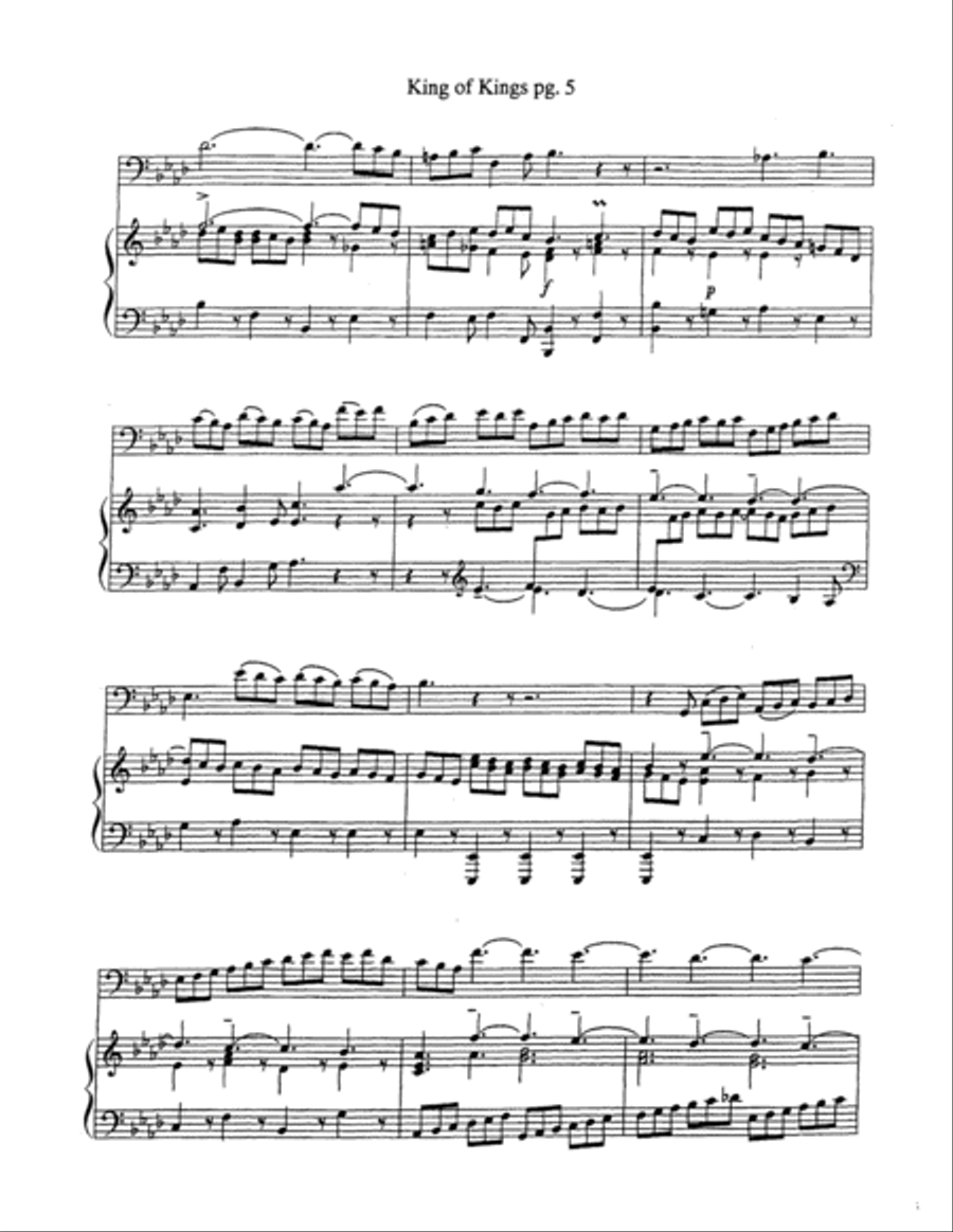 O King of Kings Euphonium scores gallery preview page 6