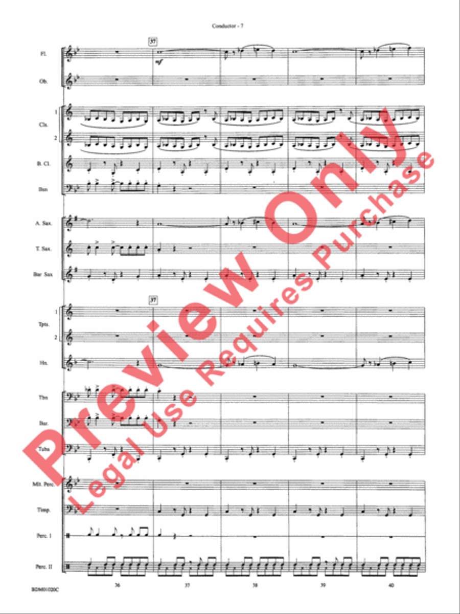 The Curse of Tutankhamun Concert Band scores gallery preview page 10