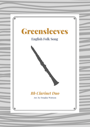 Book cover for Greensleeves for clarinet duet