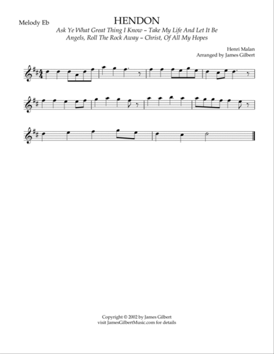 HENDON (Take My Life and Let it Be; Ask Ye What Great Things I Know) Small Ensemble scores gallery preview page 6
