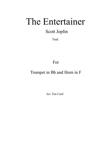 The Entertainer. Duet for Trumpet in Bb and Horn in F image number null