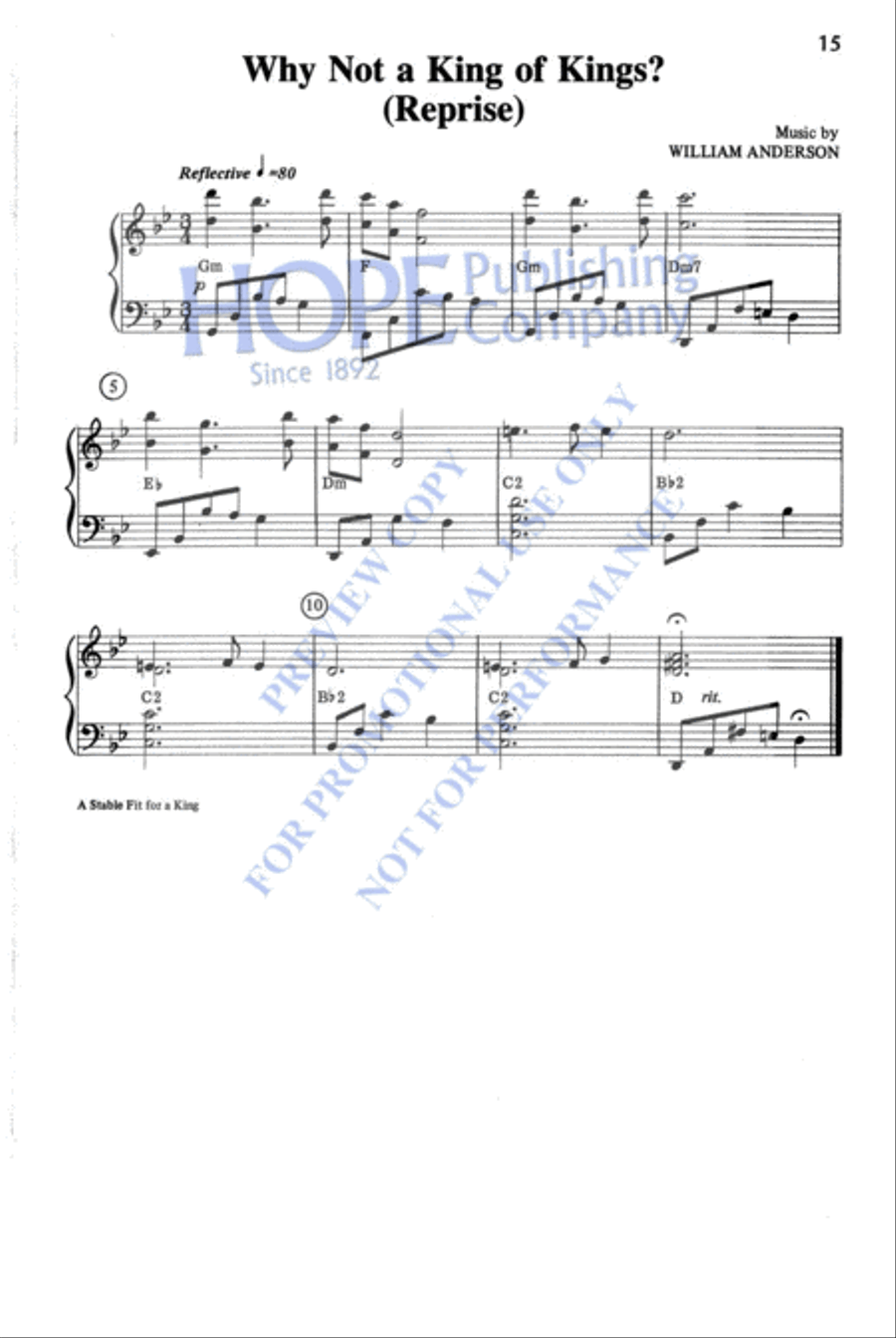 Stable Fit for a King Unison Choir scores gallery preview page 17