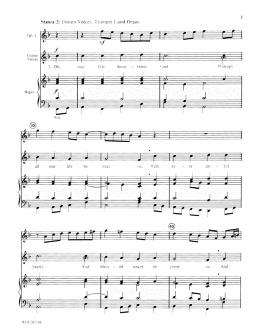Now Thank We All Our God (Nun danket alle Gott) Choir scores gallery preview page 3