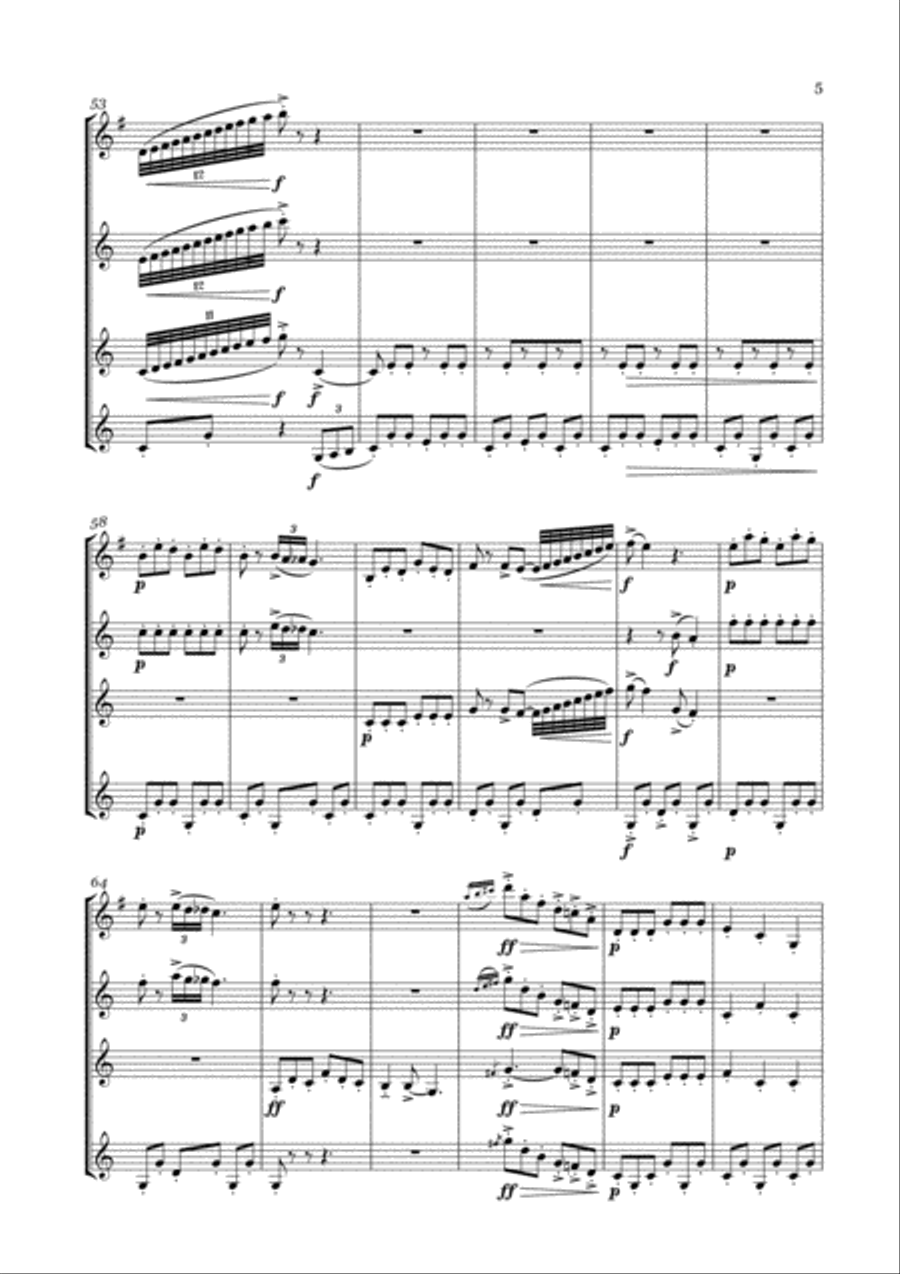 America for Clarinet Quartet (from West Side Story) image number null