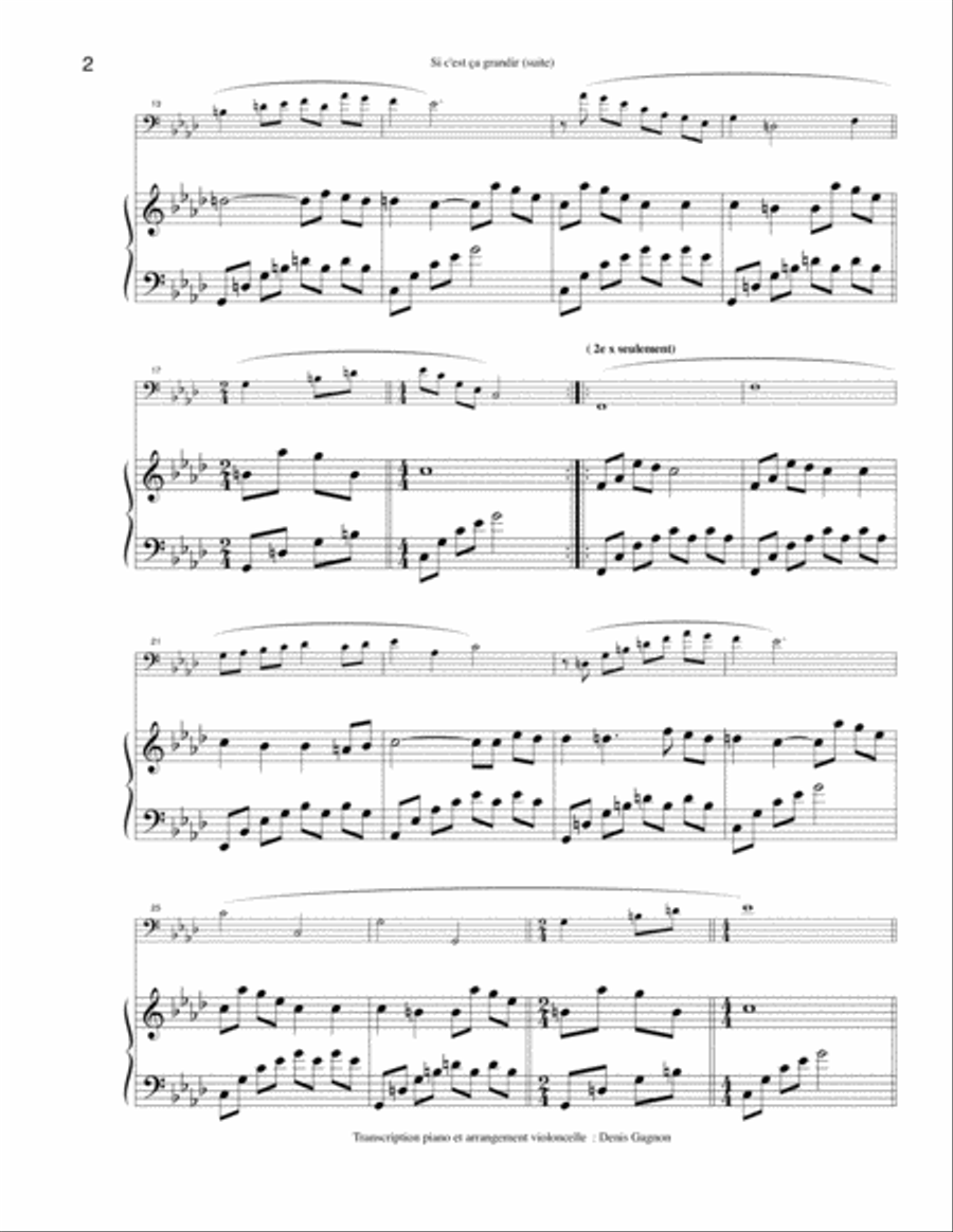 Si c'est ça grandir (piano solo) image number null