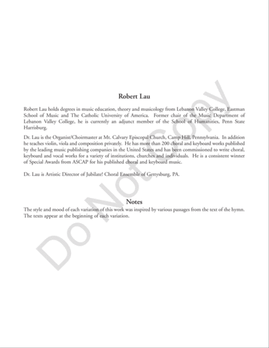 Variations On Wondrous Love Choir scores gallery preview page 3