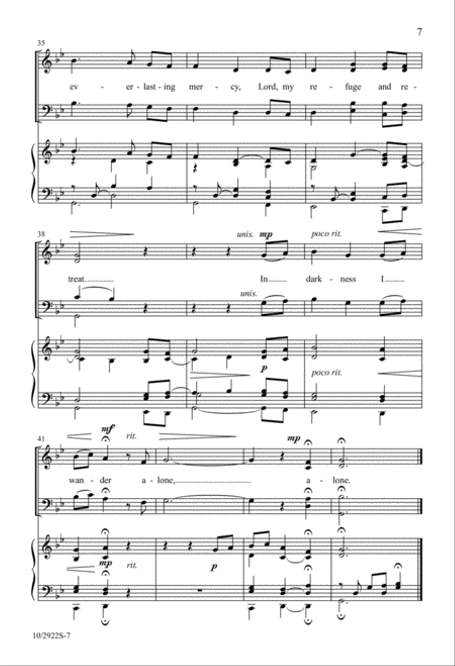 In Darkness Do I Wander 4-Part scores gallery preview page 5