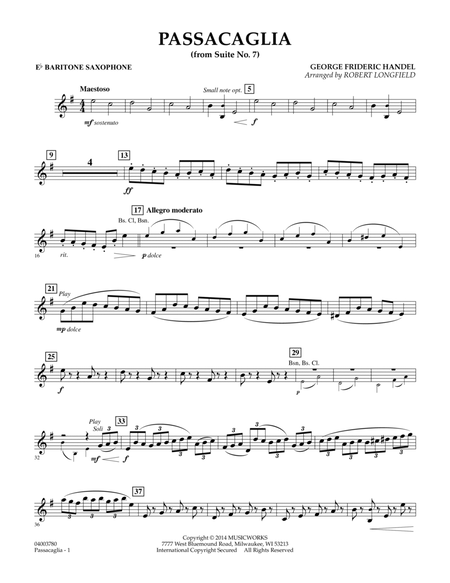 Passacaglia (from Suite No. 7) - Eb Baritone Saxophone