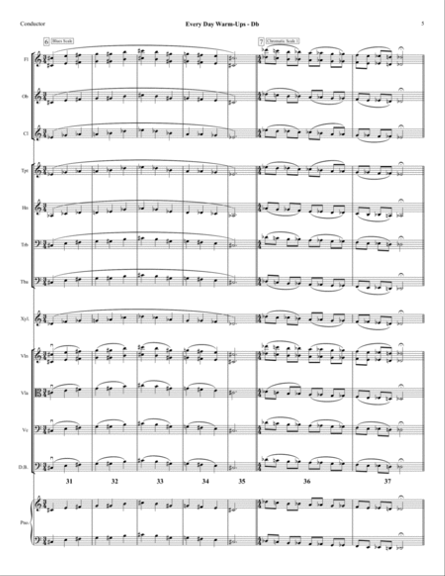Db - Every Day Warm-Ups for Full Orchestra Concert Band scores gallery preview page 5