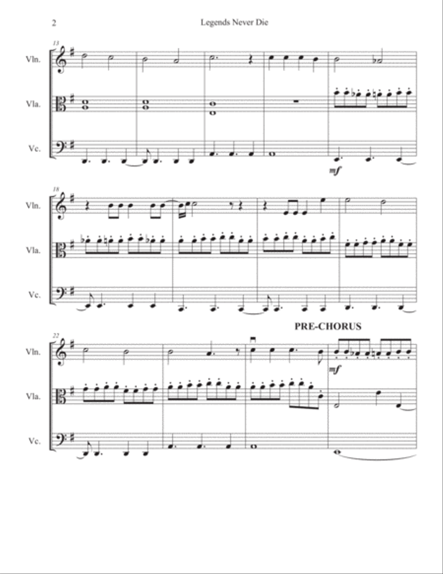 Legends Never Die String Trio scores gallery preview page 2