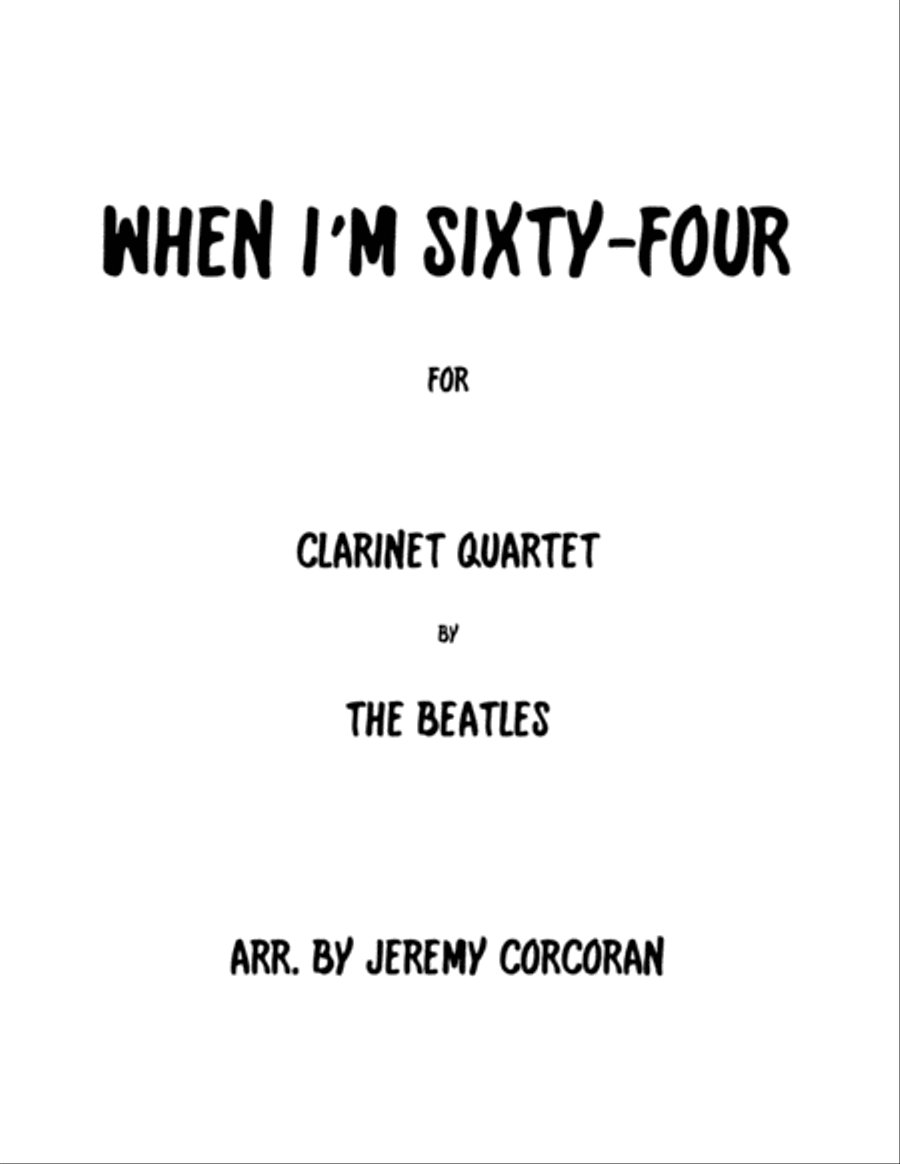 When I'm Sixty-four Woodwind Quartet scores gallery preview page 1
