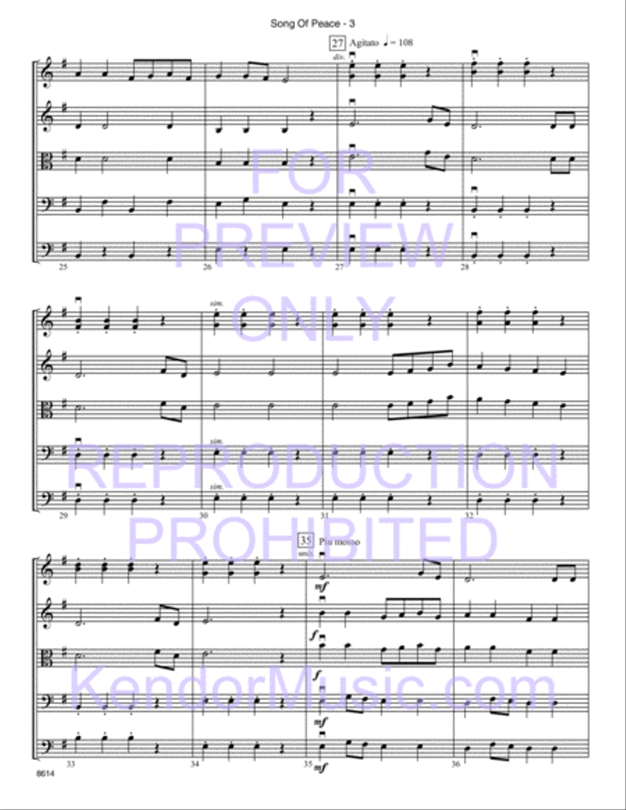 Song Of Peace (Lo Yisa Goy) (Full Score) String Orchestra scores gallery preview page 4