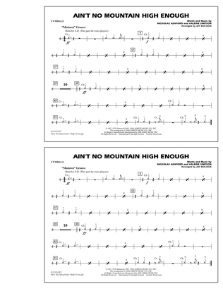 Ain't No Mountain High Enough - Cymbals