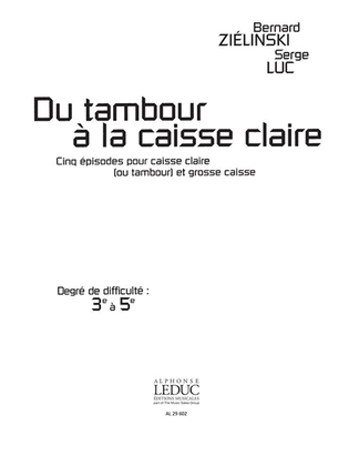 Book cover for Du Tambour A La Caisse Claire (percussions 2