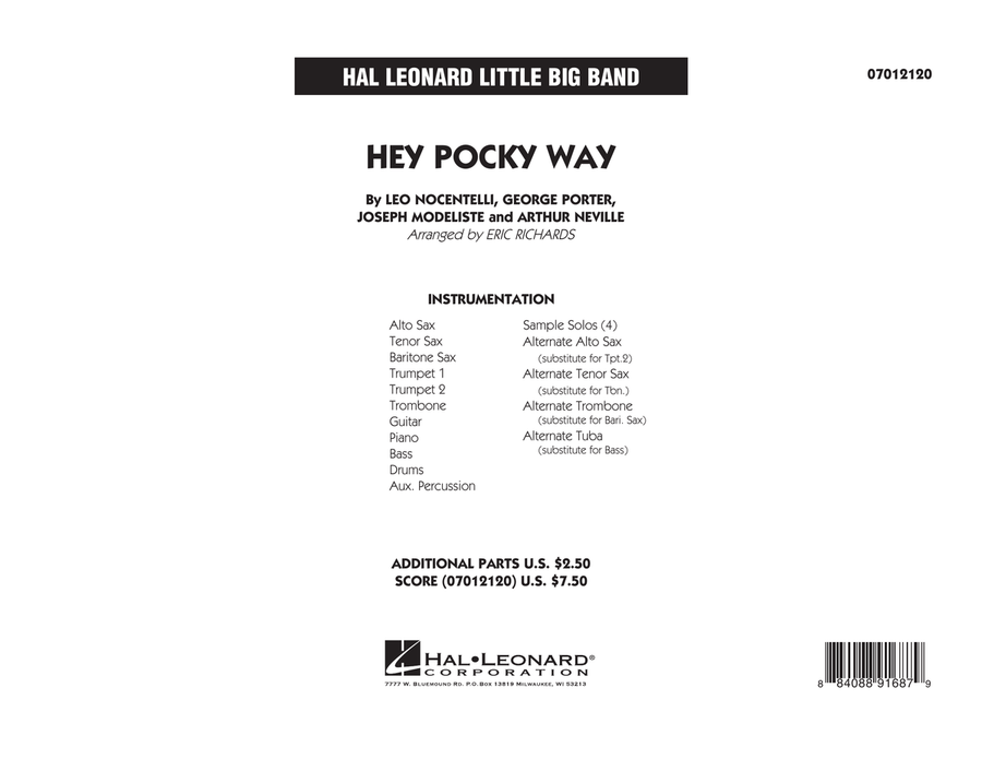 Hey Pocky Way - Full Score Jazz Ensemble scores gallery preview page 1