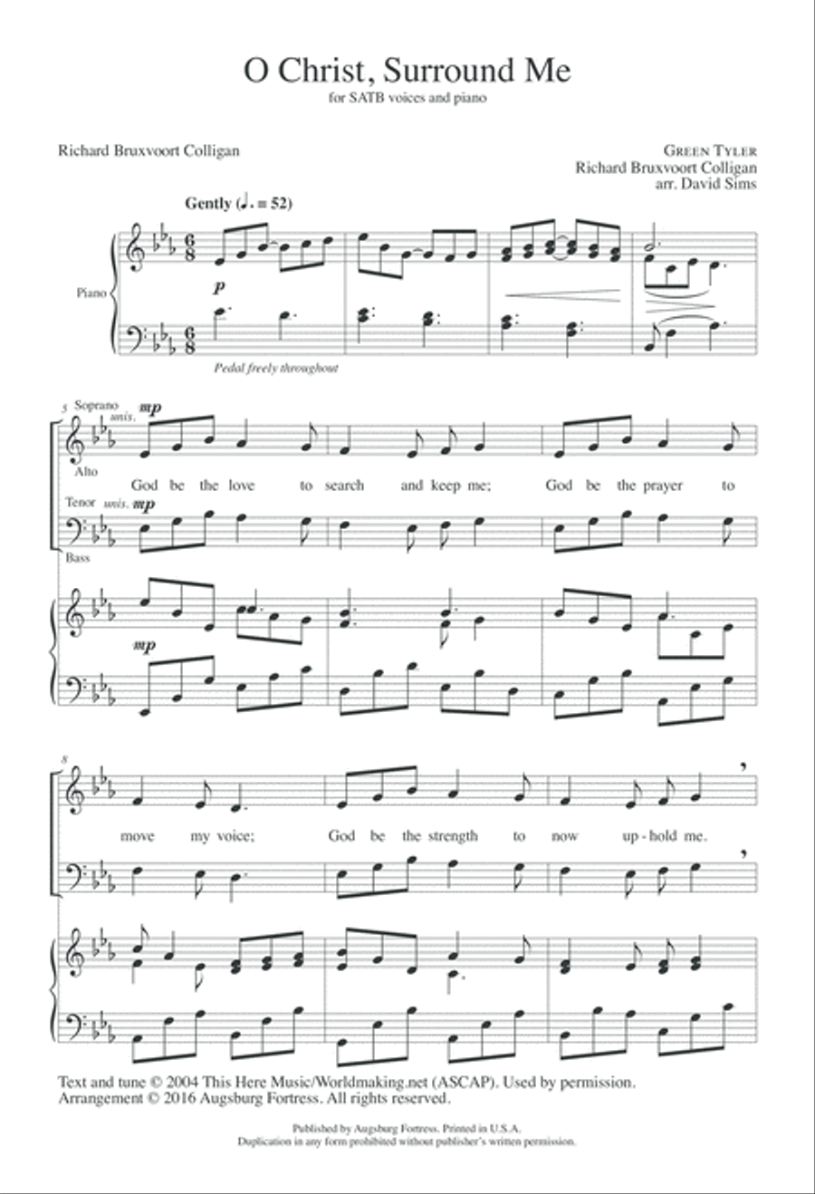 O Christ Surround Me Choir scores gallery preview page 2