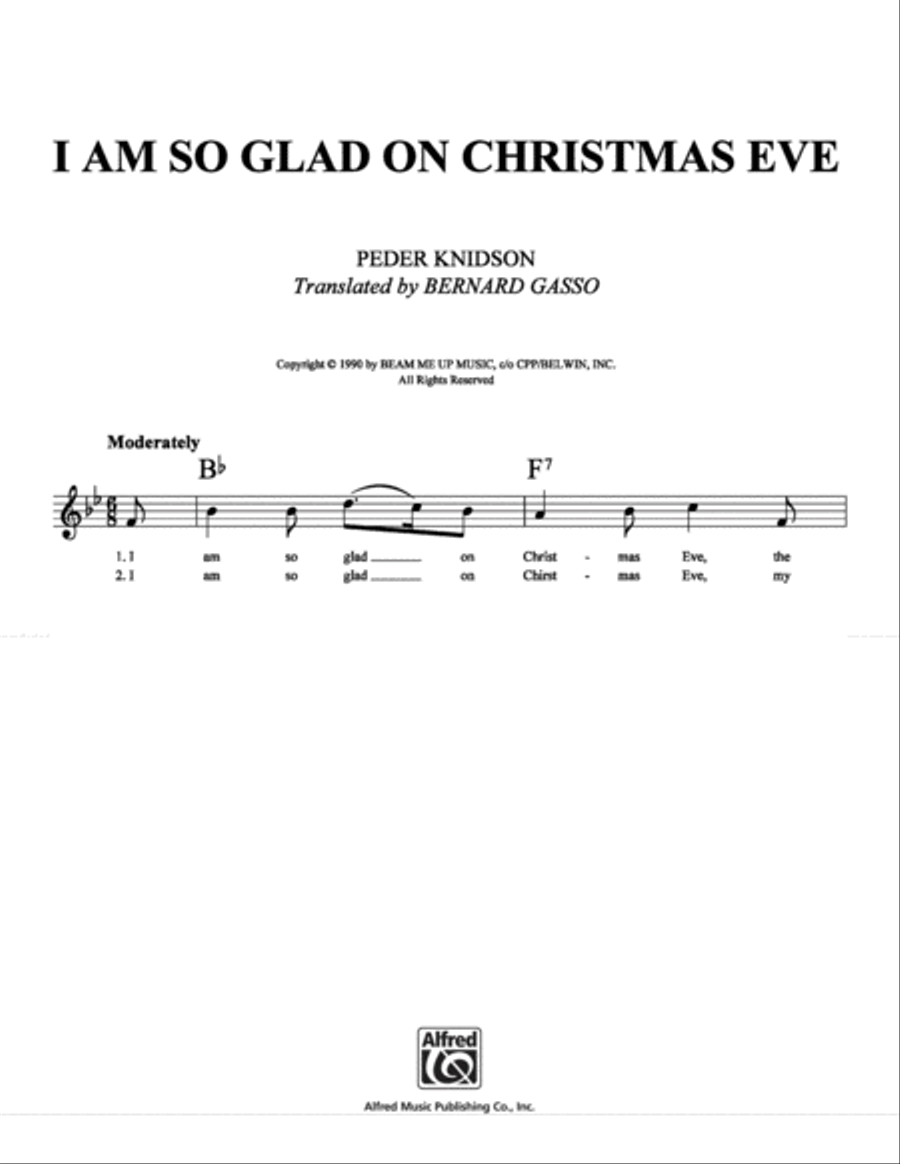 I Am So Glad On Christmas Eve School and Community scores gallery preview page 1