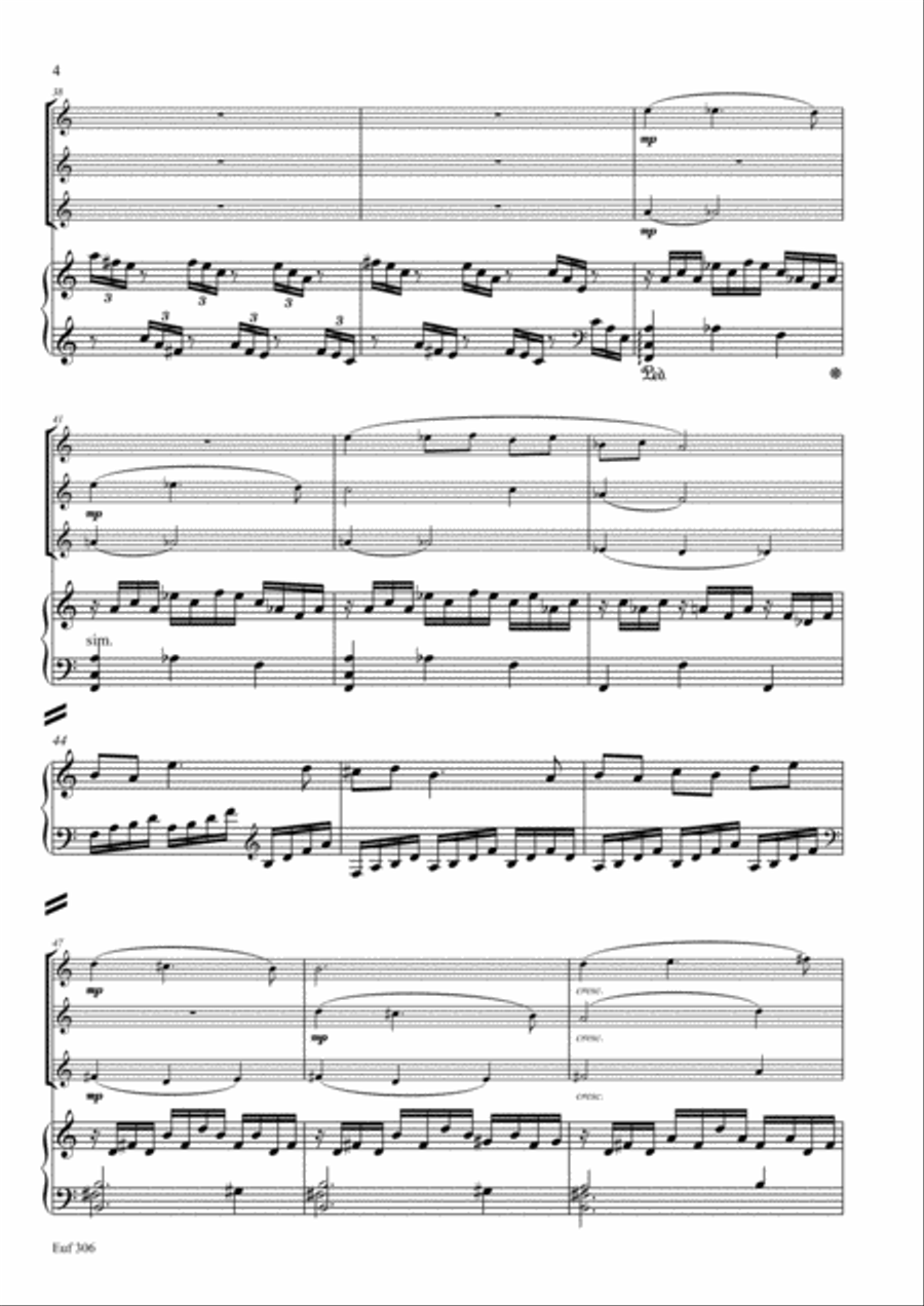 Suite for 3 Flutes & Piano Small Ensemble scores gallery preview page 4