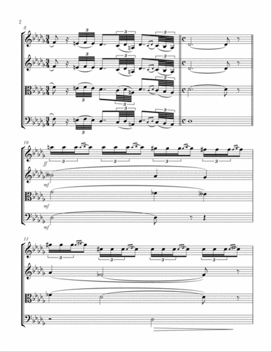 Samuel Goldenberg & Schmuyle from Pictures at an Exhibition - String Quartet String Quartet scores gallery preview page 2
