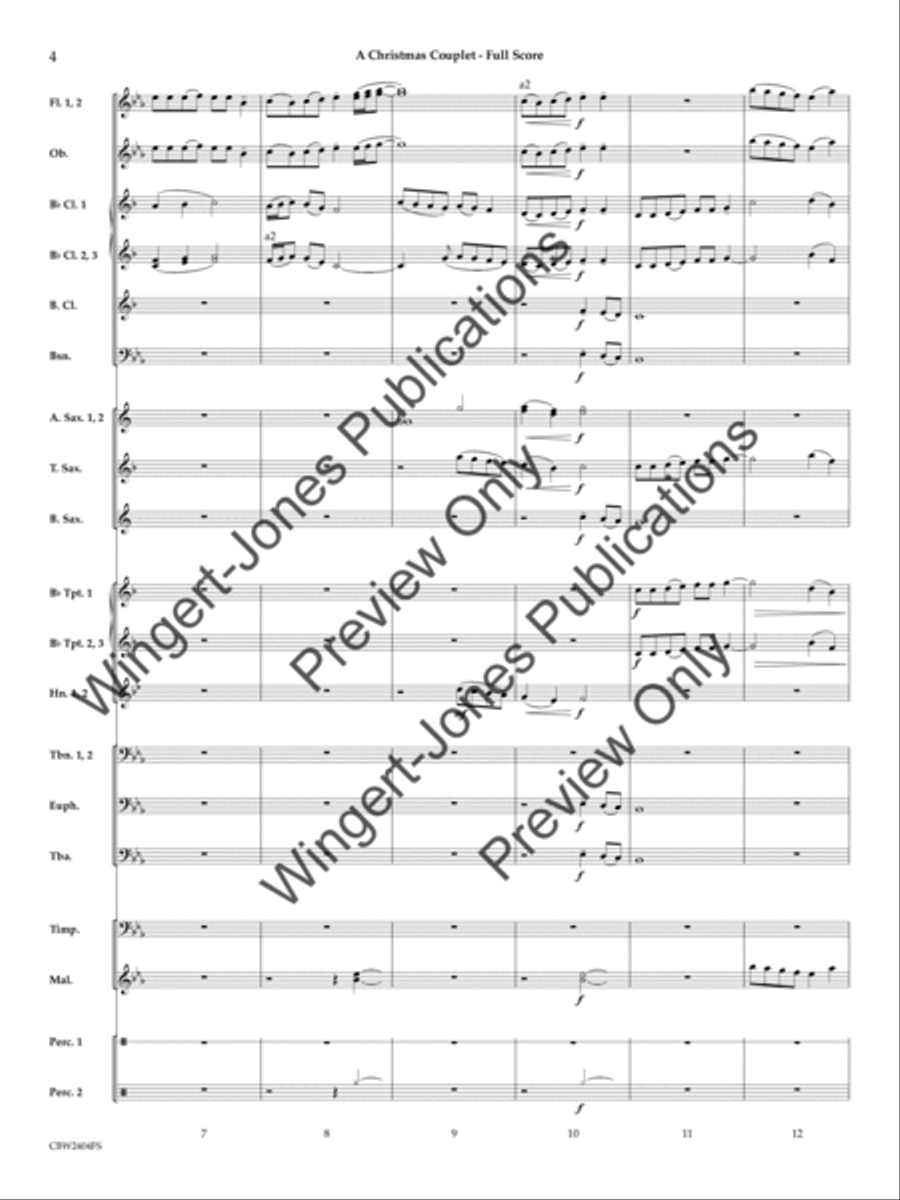 A Christmas Couplet A Christmas Couplet Concert Band scores gallery preview page 5