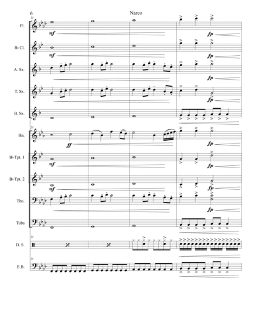 Narco Narco Marching Band scores gallery preview page 6