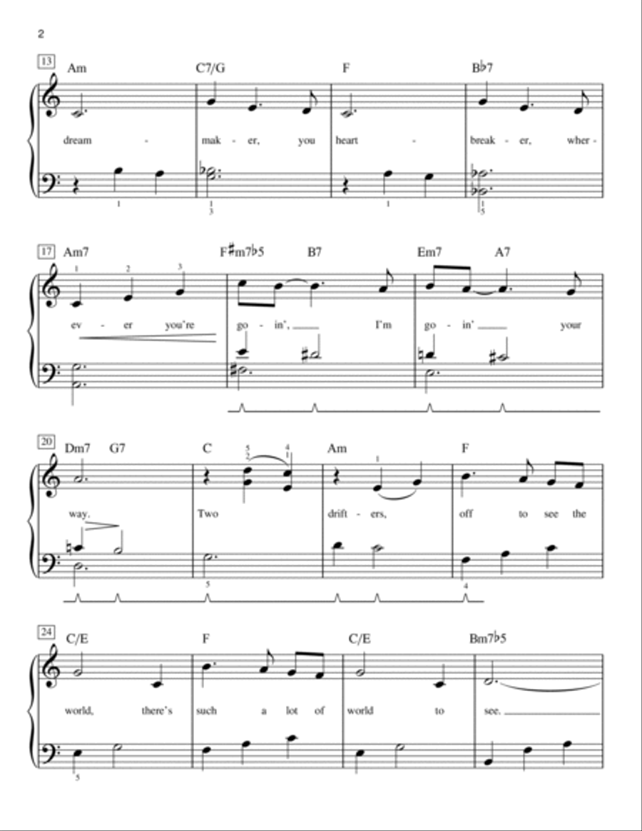 Moon River (arr. Phillip Keveren) Easy Piano scores gallery preview page 2