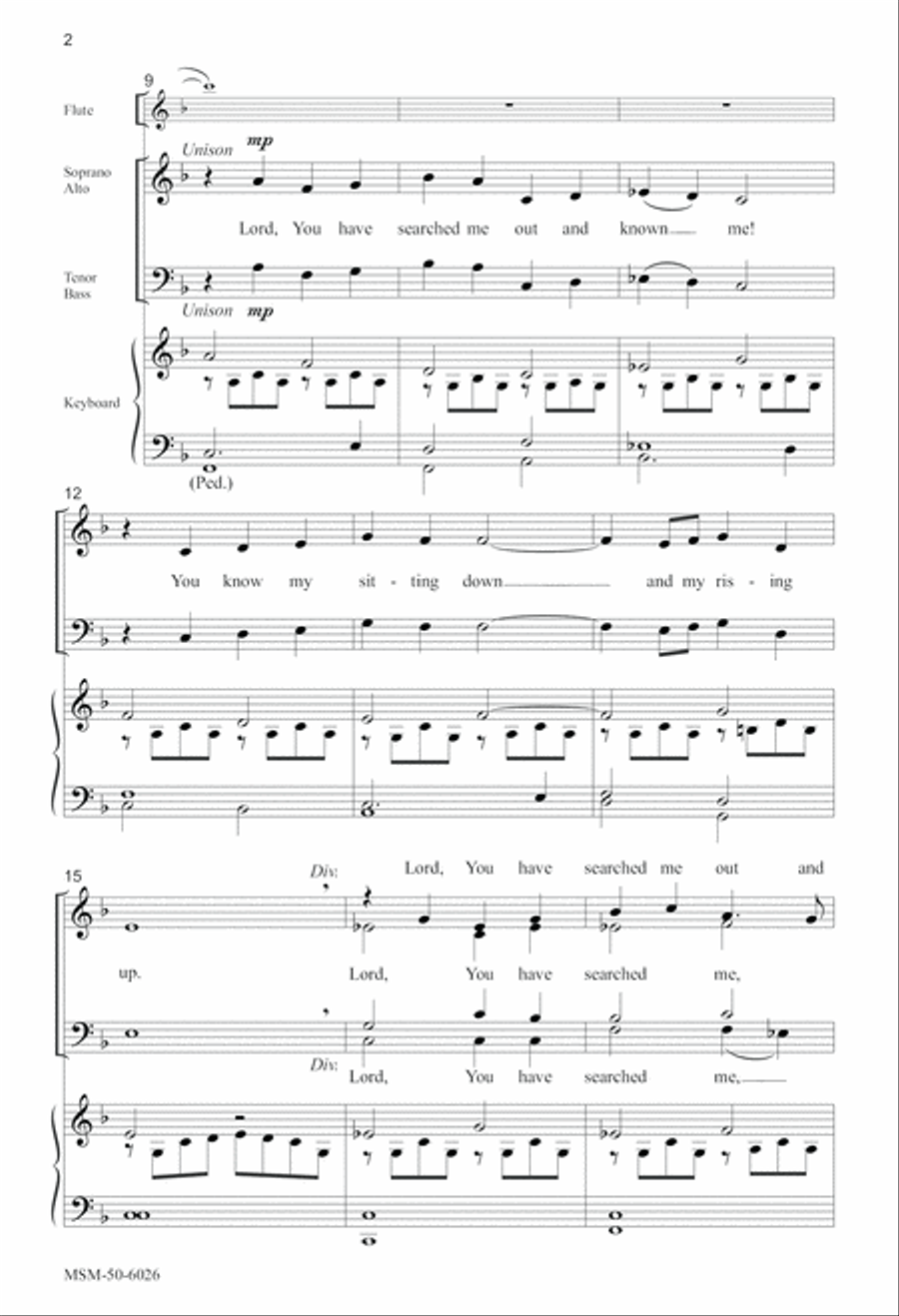 Lord, You Have Searched Me 4-Part scores gallery preview page 3