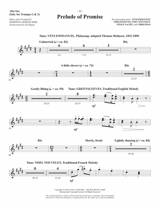 The Star Arising (A Cantata For Christmas) - Alto Sax (sub. Trumpet 2-3)