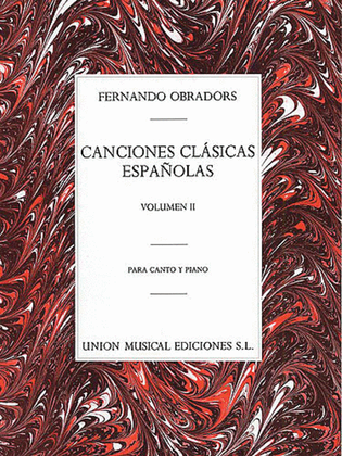 Book cover for Canciones Clasicas Españolas – Volumen II