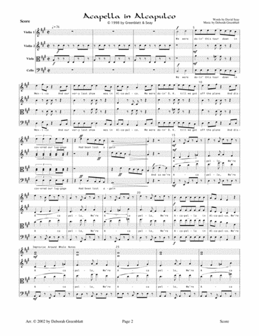 Tango String Quartet Collection - Score