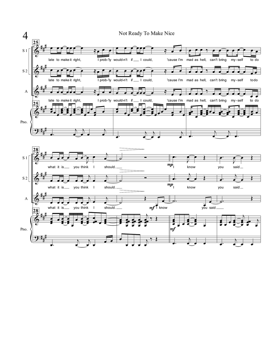 Not Ready To Make Nice SSA scores gallery preview page 4