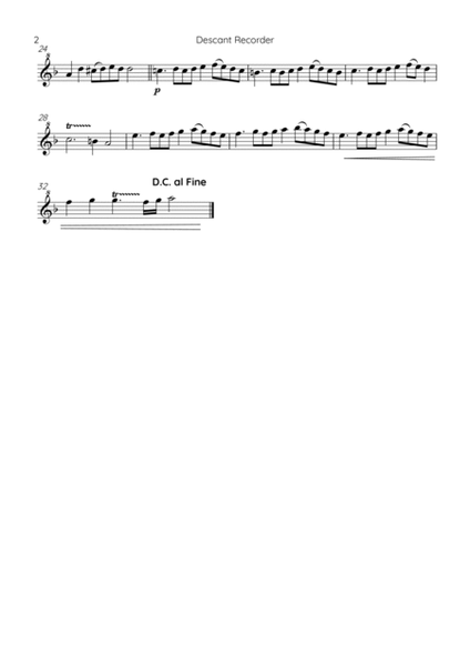 Rondo from The Abdelazer Suite - recorder quartet image number null