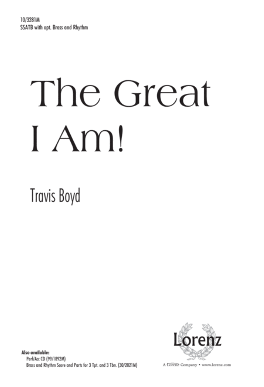 The Great I AM! The Great I AM! SSATB scores gallery preview page 1