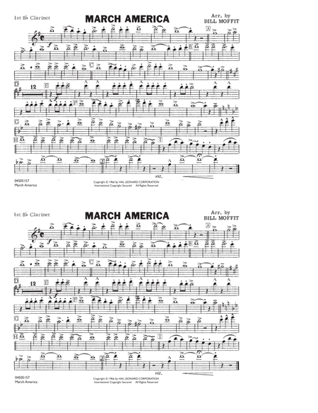 March America - 1st Bb Clarinet