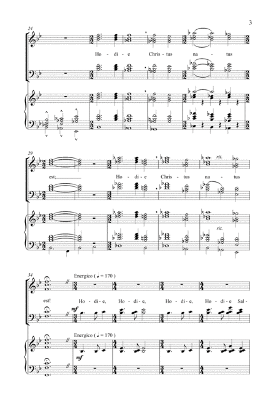 Hodie 4-Part scores gallery preview page 2
