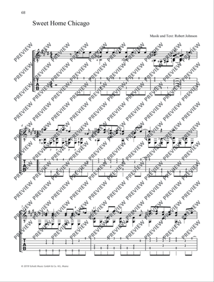 Sweet Home Chicago Guitar scores gallery preview page 2