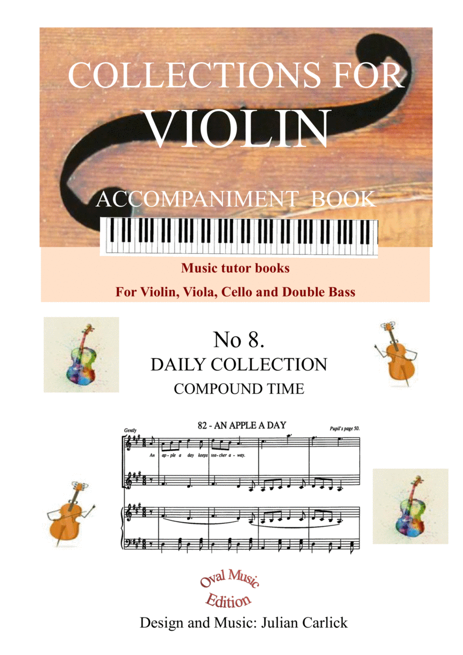 Daily Collection: Collections for Violin Volume 8 - ACCOMPANIMENT String Duet scores gallery preview page 1