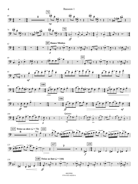 Suite from Mass (arr. Michael Sweeney) - Bassoon 1