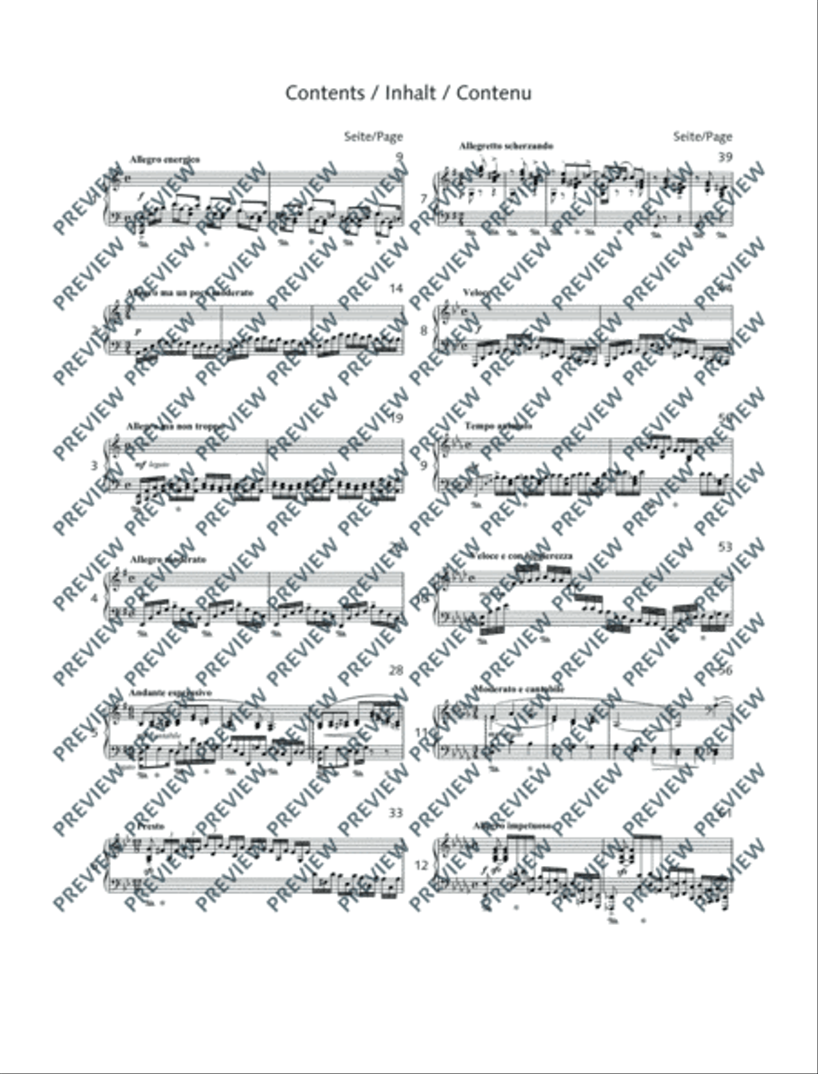 12 Etudes for the Left Hand Piano Method scores gallery preview page 8