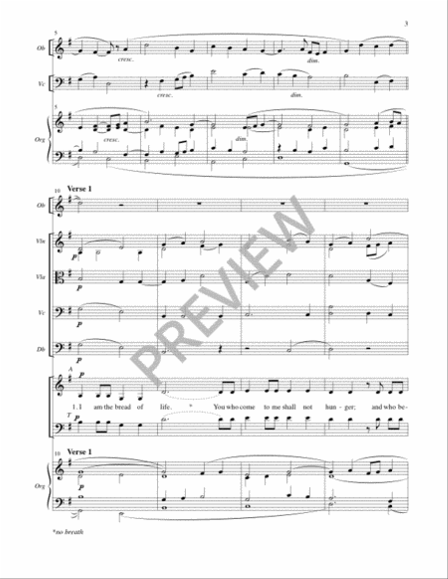 I Am the Bread of Life - Full Score and Parts 4-Part scores gallery preview page 3