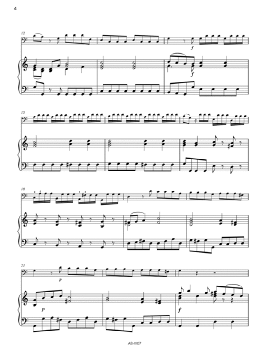 Allegro (Grade 4, A3, from the ABRSM Cello Syllabus from 2024) Cello Solo scores gallery preview page 4