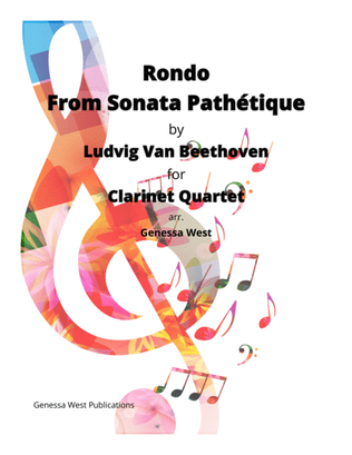 Book cover for Rondo From Sonata Pathetique For Clarinet Quartet
